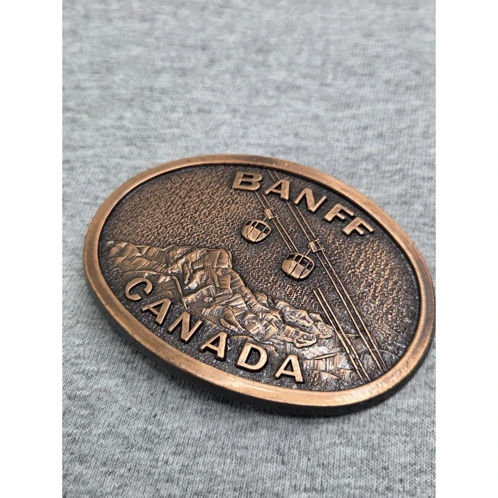 Vintage Banff Canada National Park Commemorative Belt Buckle Souvenir